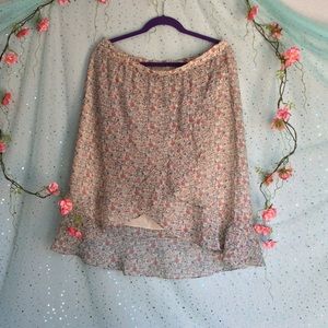 Floral Ruffled Skirt